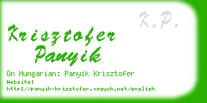 krisztofer panyik business card